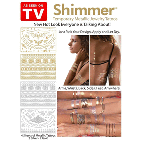Μεταλλικά Τατουάζ- Shimmer Metallic Jewelry Tattoos Gold & Silver Designs (Ομορφιά)