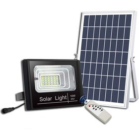 Ηλιακός Προβολέας LED 10W Αδιάβροχος με Χρονοδιακόπτη και Τηλεχειριστήριο (Φωτισμός)