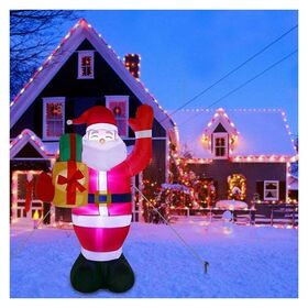 Φουσκωτός Άγιος Βασίλης 180cm με Φωτισμό LED (Εποχιακά)