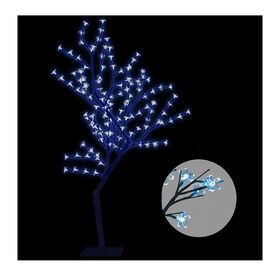 Διακοσμητικό Μεταλλικό Δέντρο με 96 LED Λαμπάκια σε Μπλε Χρώμα 75cm (Εποχιακά)