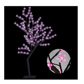 Διακοσμητικό Μεταλλικό Δέντρο με 96 LED Λαμπάκια σε Μωβ Χρώμα 75cm (Εποχιακά)