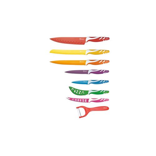 Royalty Line Σετ με 7 μαχαιρια από ανοξείδωτο ατσάλι και 1 εργαλείο για ξεφλούδισμα( RL-COL7)+ ΔΩΡΟ Μαγική Σίτα Πόρτας Λευκή/Μαύρη NEW VERSION (Κουζίνα )