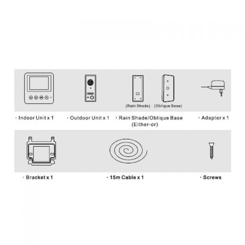 Έγχρωμη Θυροτηλεόραση - Θυροτηλέφωνο με Μόνιτορ 4,3"και Κάμερα Νυχτερινής 'Ορασης RL-A043H (Ασφάλεια & Παρακολούθηση)