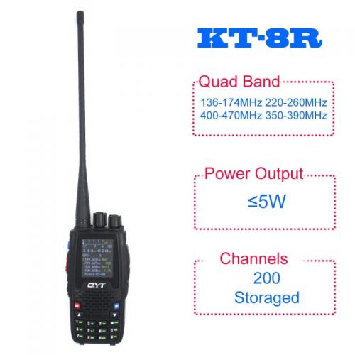 Πομποδέκτης με Ραδιόφωνο και Έγχρωμη Οθόνη 4band 5W QYT KT-8R (Ήχος & Εικόνα)