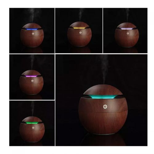 Ξύλινο Στρογγυλό Αποσμητικό Χώρου Ultrasonic Aroma Humidifier OEM (Διακόσμηση σπιτιού)