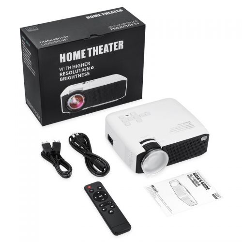 Φορητός Προτζέκτορας Προβολής LED Home Theater HD με HDMI, VGA, USB, SD CARD (Ήχος & Εικόνα)
