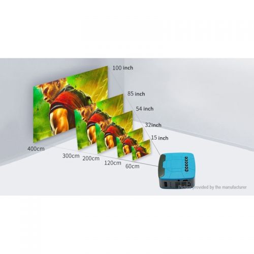 Φορητός Προτζέκτορας Προβολής LED με Θύρες HDMI, AV, miniUSB, TF card, και Ενσωματωμένο Ηχείο (Ήχος & Εικόνα)