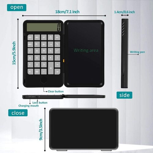 Σημειωματάριο LCD 6,5' με Αριθμομηχανή 2 σε 1 (Hobbies & Sports)
