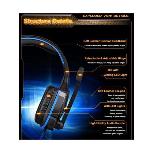 Ενσύρματα USB Gaming Ακουστικά Με Μικρόφωνο (Αξεσουάρ Η/Υ)