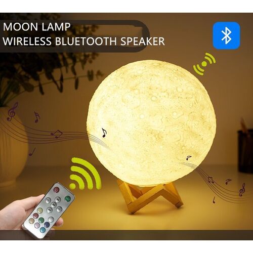 3D Φωτιστικό Φεγγάρι με Ηχείο Bluetooth USB (Φωτισμός)