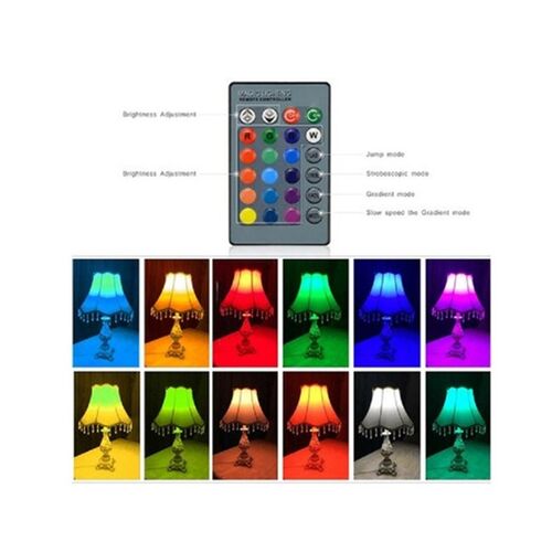 RGB Led Λάμπα E27 3Watt με Τηλεχειριστήριο Dimmer και Εναλλαγή Χρωμάτων (Φωτισμός)