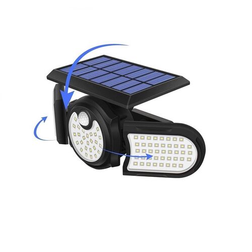Τριπλό Ρυθμιζόμενο Ηλιακό Φωτιστικό Εξωτερικού Χώρου 112 LED με Αισθητήρα Κίνησης (Φωτισμός)