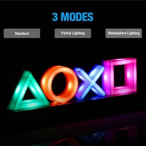 Διακοσμητικό Φωτιστικό LED με τα Εικονίδια Κουμπιά ενός Playstation Controller (Φωτισμός)