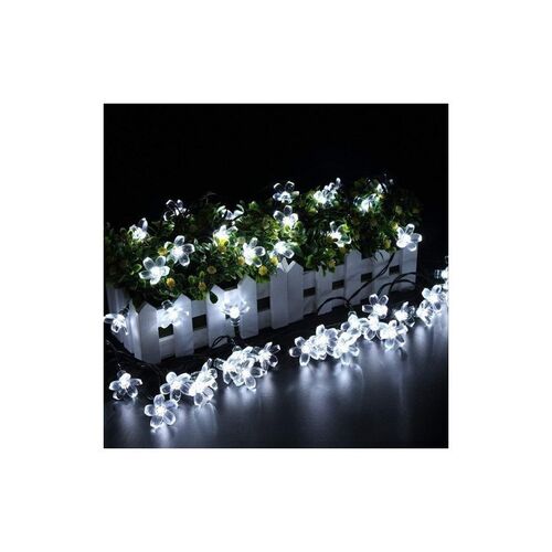 Ηλιακά Διακοσμητικά Λουλούδια 5 Mέτρων 20 LED Ψυχρό Λευκό (Εποχιακά)