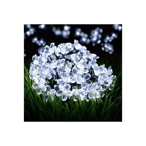 Ηλιακά Διακοσμητικά Λουλούδια 5 Mέτρων 20 LED Ψυχρό Λευκό (Εποχιακά)