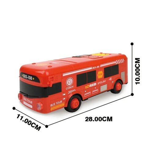 Εντυπωσιακός Ηλεκτρονικός Κουμπαράς Λεωφορείο με Κωδικό Ασφαλείας Κόκκινο (Παιδί)