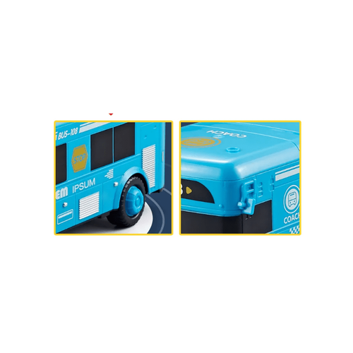 Εντυπωσιακός Ηλεκτρονικός Κουμπαράς Λεωφορείο με Κωδικό Ασφαλείας Μπλε (Παιδί)
