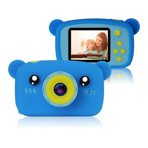 Μίνι Ψηφιακή Παιδική Φωτογραφική Μηχανή με Ελληνικό Μενού Γαλάζιο Αρκουδάκι (Παιδί)