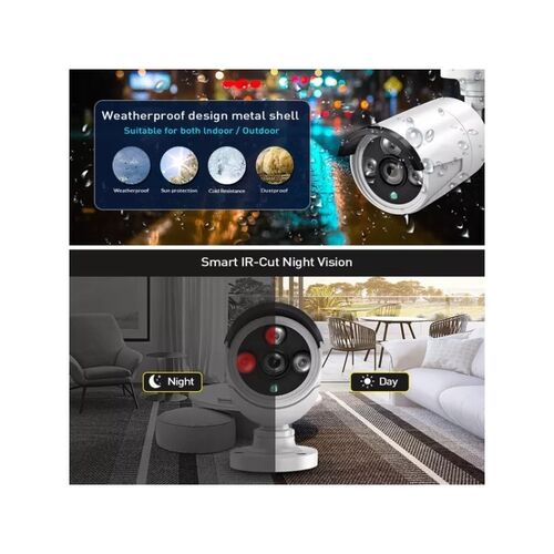 Αδιάβροχη CCTV Κάμερα Ασφαλείας με Νυχτερινή Λήψη και Ανάλυση 4Κ (Ασφάλεια & Παρακολούθηση)