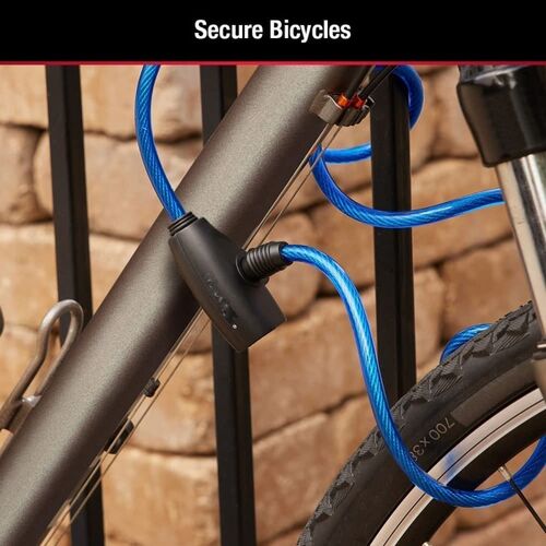 Κλειδαριά Μηχανής και Ποδηλάτου Βαρέως Τύπου με Συρματόσχοινο Πλαστικής Επίστρωσης 1,35m και Δύο Κλειδιά (Hobbies & Sports)