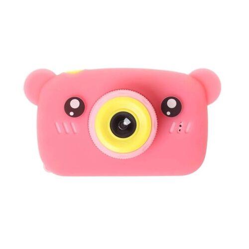 Μίνι Ψηφιακή Παιδική Φωτογραφική Μηχανή με Ελληνικό Μενού Ροζ Αρκουδάκι (Παιδί)