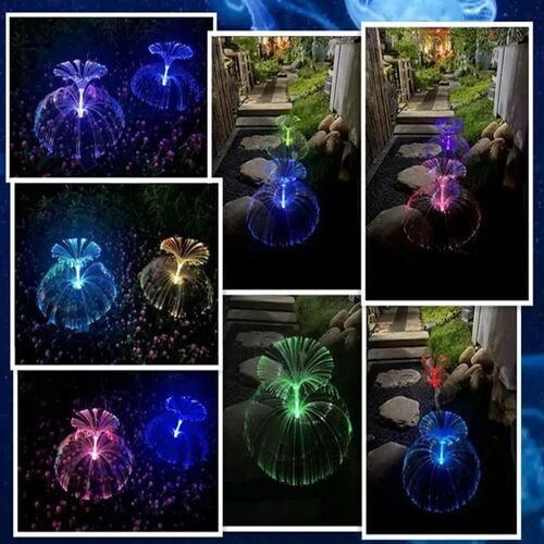Ηλιακά Πολύχρωμα Διακοσμητικά Φώτα Κήπου σε Σχήμα Συντριβάνι 2 τεμάχια (Είδη Κήπου)