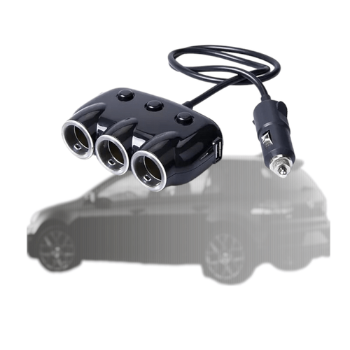 Πολύμπριζο Αναπτήρα Aυτοκινήτου 3 σε 1 και 2 Θύρες USB (Αυτοκίνητο - Μηχανή - Σκάφος)