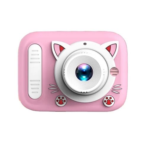 Μίνι Ψηφιακή Παιδική Φωτογραφική Μηχανή με Ελληνικό Μενού Ροζ Γατα (Παιδί)