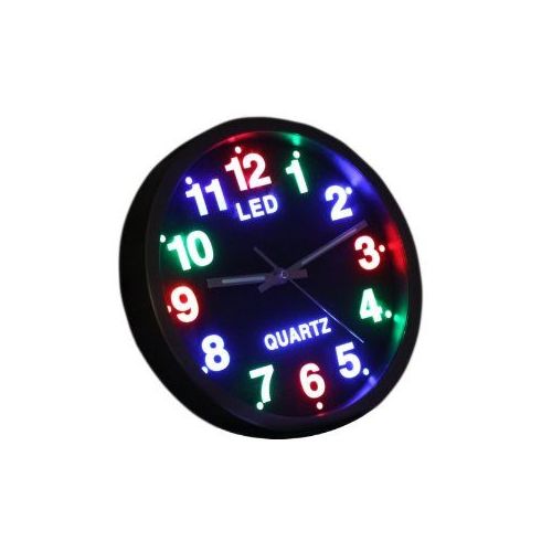 Εντυπωσιακό Ρολόι Τοίχου με πολύχρωμο φωτισμό LED (Ρολόγια)