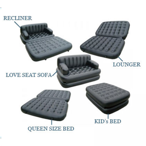 Διπλός Πολυλειτουργικός Καναπές  Κρεβάτι με Αέρα 5 σε 1 (Διακόσμηση σπιτιού)