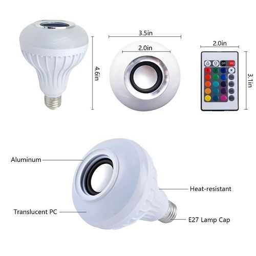 Λάμπα LED RGB που Αλλάζει Χρώματα και Ηχείο Bluetooth με Τηλεχειριστήριο (Φωτισμός)