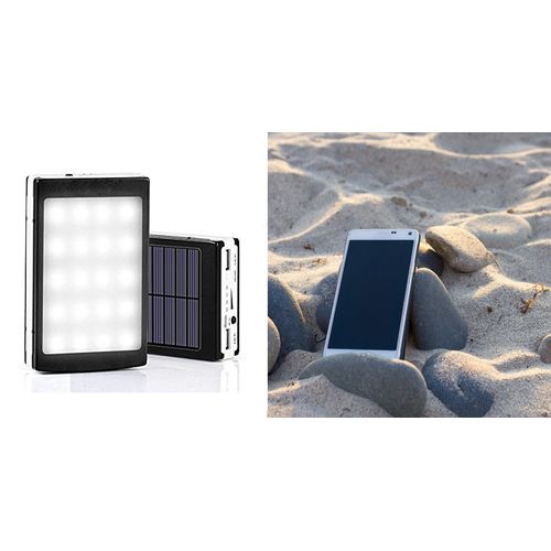 Ηλιακός Φορτιστής 15000 mAh για Φορητές Συσκευές με Ενσωματωμένο Φακό 20 LED - Power Bank (Κινητά & Αξεσουάρ)
