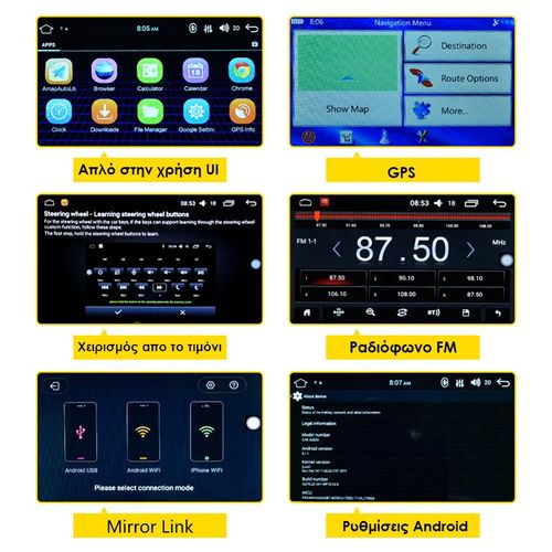 Σύστημα Ψυχαγωγίας Αυτοκινήτου GPS MirroLink 2DIN με 7in Οθόνη Αφής-7030CA (Είδη Αυτοκινήτου)