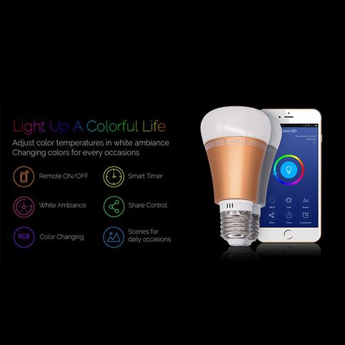 Έξυπνη Λάμπα LED με Dimmer RGB E27 WiFi-B1 (Φωτισμός)